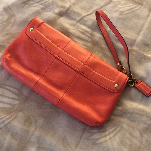 Coral Coach Clutch Wristlet - Picture 2 of 6